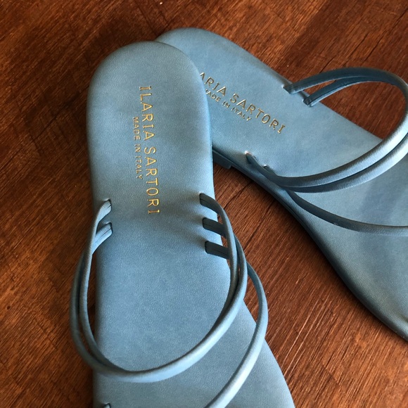 Ilaria Sartori Made In Italy Light Blue Strap Sandals Size 9, 40 - Picture 4 of 7